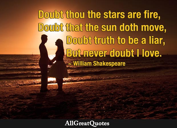 never doubt i love - shakespeare
