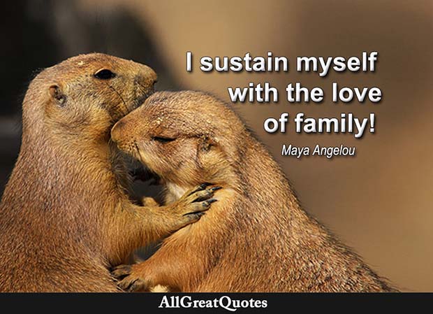 maya angelou love of family quote