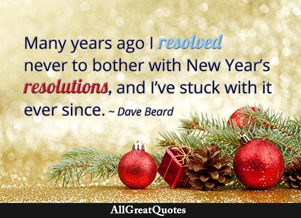 new year's resolutions dave beard
