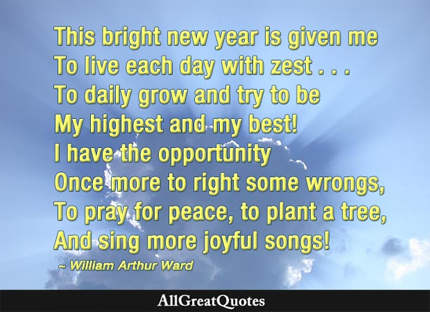 bright new year quote william arthur ward