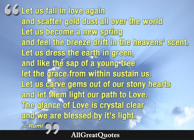 let us fall in love again rumi